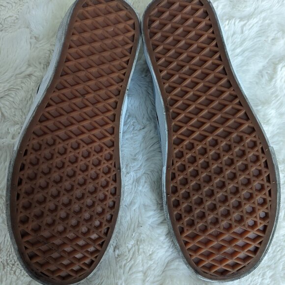 Vans Blue and White Checkered Slip-On Shoes - Picture 7 of 7